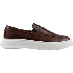 Northway Ανδρικά Μοκασίνια Loafers Δερμάτινα Καφέ 901
