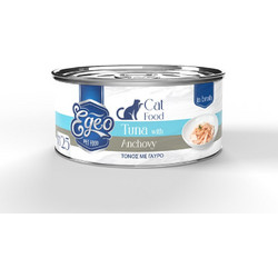 Egeo Pet Food Adult with Tuna & Anchovy in Broth 4x70gr