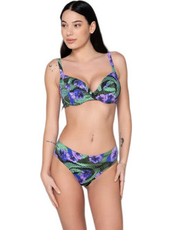 Luna Bikini Top Floral Πράσινο Μωβ 94723