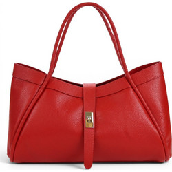 Passaggio Leather Γυναικεία Τσάντα Χειρός Δερμάτινη Κόκκινη 5263-KR-15