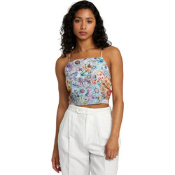 RVCA Γυναικείο Καλοκαιρινό Crop Top Γαλάζιο AVJWT00221-MUL