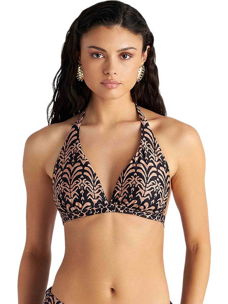 BLU4U Toffee Leo Bikini Top Τριγωνάκι με Ενίσχυση Μαύρο Ταμπά 26366572D-02