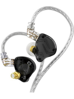 KZ ZS10 PRO X Ακουστικά Ψείρες In-Ear Dynamic Μαύρα Διαφανή
