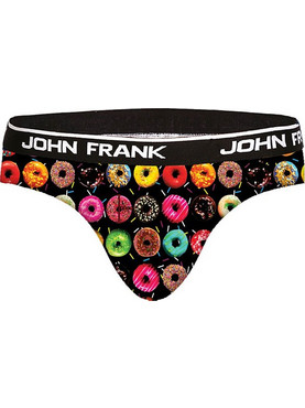 John Frank Donuts Ανδρικό Σλιπ Βαμβακερό Μαύρο JFBRIEF203