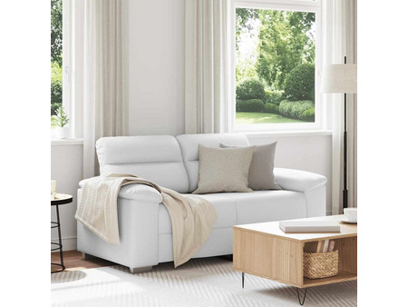 vidaXL Διθέσιος Καναπές Δερματίνη Λευκός 160x77x82cm 4105338