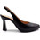 Desiree Γόβες Slingback Δερμάτινες με Λεπτό Ψηλό Τακούνι & Φιάπα Μαύρες SAGA14