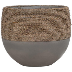 Soulworks Concrete L Γλάστρα Στρογγυλή Τσιμεντένια 33x28cm OWS.0830036