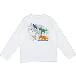 Prenatal Dino Παιδικό T-Shirt Μακρυμάνικο Λευκό 1551024