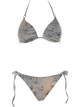 Gsecret Bikini Set Τριγωνάκι με Ενίσχυση Γκρι C6017-37611