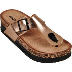Mitsuko Γυναικείες Σαγιονάρες Platforms Μπρονζέ SA66740W-BRO