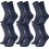Dimisocks Ανδρικές Κάλτσες Ψηλές Navy Μπλε 6Pack