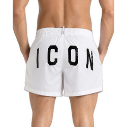 Icon Ανδρικό Μαγιό Βερμούδα με Σχέδια Λευκό IUW002