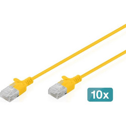 Digitus U/UTP Cat.6 Καλώδιο Δικτύου Ethernet 2m Yellow 10τμχ DK-1618-020S-Y-10
