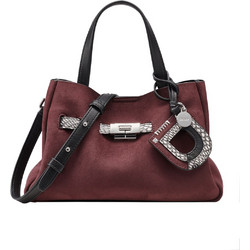 DKNY Bryar Γυναικείο Τσαντάκι Χειρός Σουέτ Μπορντό R62DMK44-AWN