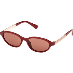 Max & Co MO0158 66E Γυναικεία Γυαλιά Ηλίου Οβάλ Χρυσό Μπορντό με Καφέ Φακό