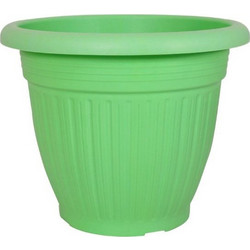 Sic Plast Πάτμος Γλάστρα Εξωτερικού Χώρου Στρογγυλή Πλαστική Lime 35x27cm 7530535903