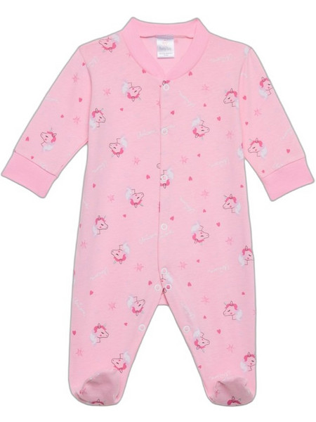 Pretty Baby Allover Unicorn Φορμάκι Μακρυμάνικo για Κορίτσι Ροζ 32994