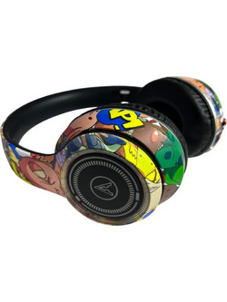 Graffiti A8 Ασύρματα Bluetooth Ακουστικά Over Ear Κίτρινα Πολύχρωμα