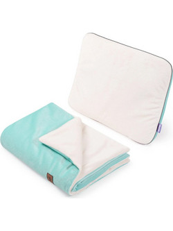Jukki Σετ Λίκνου White/Turquoise 2τμχ