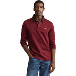 Gant Ανδρική Μπλούζα Polo Μακρυμάνικη Μπορντό 3G2065120-676