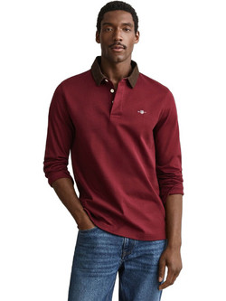 Gant Ανδρική Μπλούζα Polo Μακρυμάνικη Μπορντό 3G2065120-676