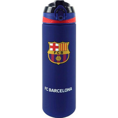 Back Me UP Barcelona Παιδικό Παγούρι Πλαστικό BPA Free με Καλαμάκι Navy Μπλε 700ml
