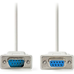 Nedis CCGL52010IV20 Καλώδιο Angle 90° RS-232 DB9 Male to RS-232 DB9 Female 2m White