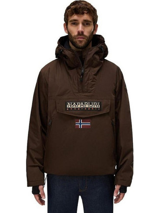 Napapijri Rainforest Αθλητικό Ανδρικό Μπουφάν Χειμωνιάτικο Pullover Αδιάβροχο Καφέ NP0A4IB9-WT3