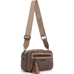 Bag to Bag Γυναικεία Τσάντα Χιαστί από Δερματίνη Καφέ με Ιμάντα WH8070