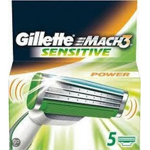 Gillette Mach3 Sensitive Power Ξυραφάκι μιας Χρήσης με 3 Λεπίδες & Λιπαντική Ταινία 5τμχ