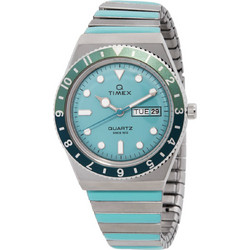 Timex Γυναικείο Ρολόι με Γαλάζιο Ασημί Μεταλλικό Μπρασελέ TW2W87800VQ