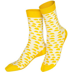Eat My Socks Flakes Ανδρικές Κάλτσες Ψηλές με Σχέδια Κίτρινες EMSNCCERCF