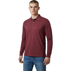 Nautica Ανδρική Μπλούζα Polo Μακρυμάνικη Μπορντό N1CR0126-800