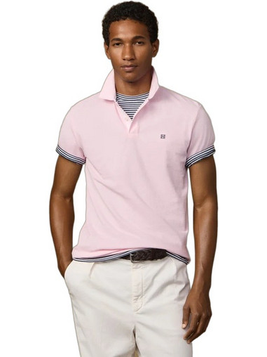 Hackett Ανδρική Μπλούζα Polo Κοντομάνικη Ροζ ΗΜ5600137-315