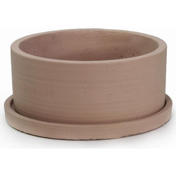 Viosarp Stone Γλάστρα Στρογγυλή Πήλινη Εκρού 17x17cm 8076907