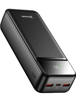 Swissten Power Line II Power Bank 30000mAh 22.5W με Θύρα USB-A & 2 Θύρες USB-C Power Delivery Black