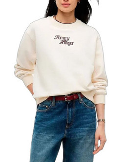 Tommy Hilfiger Γυναικείο Φούτερ Εκρού WW0WW51598-AEF