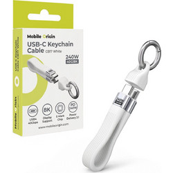 Mobile Origin CB17 Flat USB-C to USB-C 240W 0.13m White MO-UK-CB17-WHT