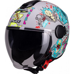 Pilot Helmets Fly SV Future Express Grey Κράνος Μηχανής Jet 1300gr