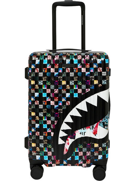 Sprayground Crazy Check CL335 Βαλίτσα Καμπίνας 54.6x34.9x22cm με 4 Ρόδες Μαύρη