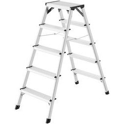 Hailo D60 StandardLine Σκάλα Διπλή Με 2x5 Σκαλοπάτια