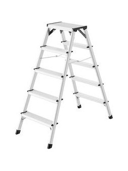 Hailo D60 StandardLine Σκάλα Διπλή Με 2x5 Σκαλοπάτια