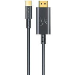 Awei Καλώδιο HDMI 2.1 HDMI Male to USB-C Male 1.8m Black CL-212T