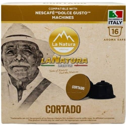 La Natura Lifestyle Κάψουλες Espresso Cortado Συμβατές με Μηχανή Dolce Gusto 16τμχ