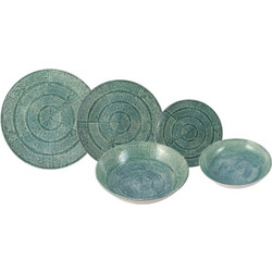 HFA In Glaze Emerald Σετ Πιάτα Φαγητού Πορσελάνης Πράσινα 20τμχ EMERALD5401025