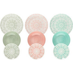 Tognana Gipsy Soft Σετ Πιάτα Φαγητού Πολύχρωμα 18τμχ 5670113