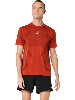 ASICS Road Seamless Ανδρικό Αθλητικό T-Shirt Πορτοκαλί 2011D355-201