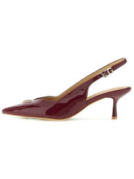 Guess Γόβες Slingback Λουστρίνι με Λεπτό Χαμηλό Τακούνι Μπορντό FLTYNNPAF05
