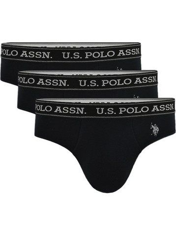 U.S. Polo Assn. Ανδρικά Σλιπ Βαμβακερά Μαύρα 3Pack 62245-47282-199