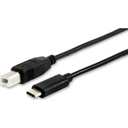 Equip 12888207 Καλώδιο USB-B Male 2.0 to USB-C Male 1m Black
